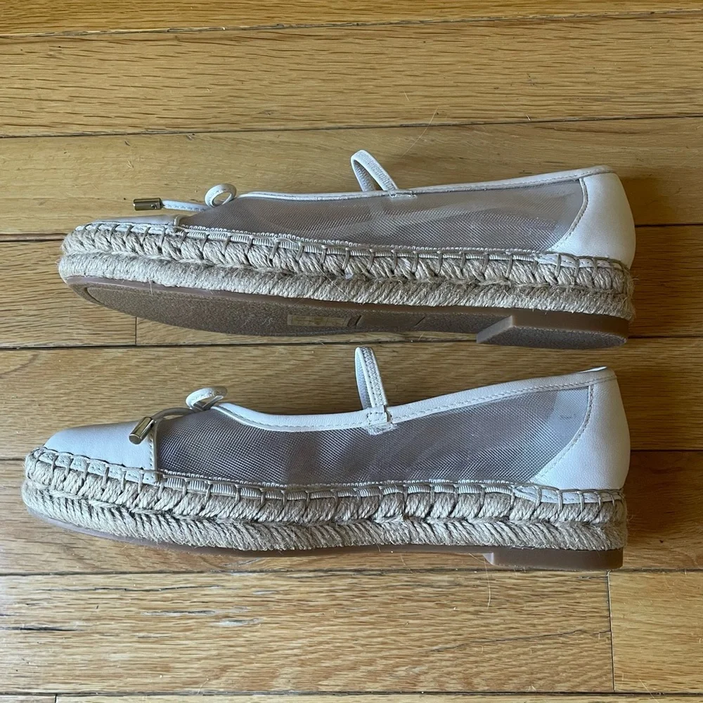 Dolce Vita Cambre Ballet Flats White Mesh Espadrille New 7